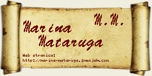 Marina Mataruga vizit kartica